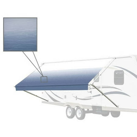 - ALEKO 12' x 8' Vinyl RV Awning Fabric Replacement for Retractable Awning, Blue Fade Color