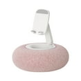 thumbnail image 1 of Pink Fluffy Pillow With Adjustable Phone Stand Short Version Holder Pink Color For Mobile Devices Foldable Tabletop Support, 1 of 5