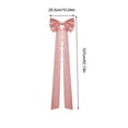thumbnail image 3 of Holiday Chair Bow Cover – 42" Elastic Nylon Spandex Back Chair Sash for Weddings, Parties, Christmas, Home Décor – White, Pink, Beige Decorative Fabric Ornament, 3 of 4