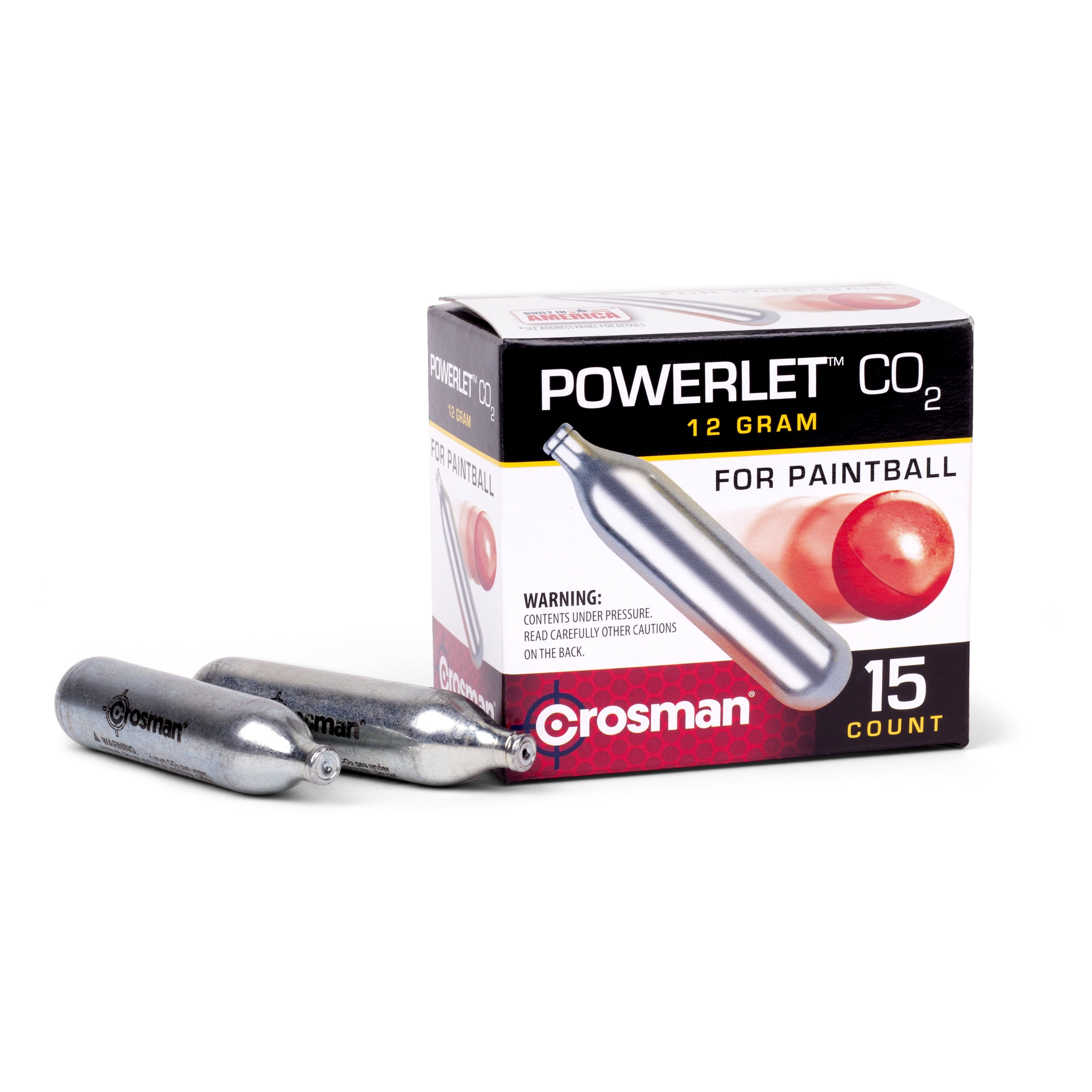 (2 pack) Crosman 12 Gr Powerlet CC15PB 15 Count CO2, for Airguns Sports and & Outdoor Fun