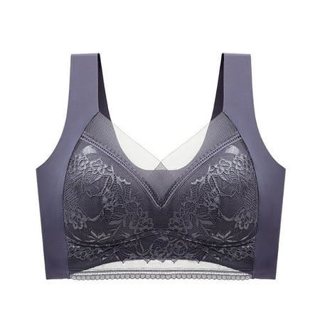 Fsqjgq Womens Underwear Nursing Bras for Women Bralette for Women New Posture Correcting Bra Wireless Bra Comfortable Full Back Cover Plus Size Bra Push Up Bras Pullover Sports Bras Bandeau