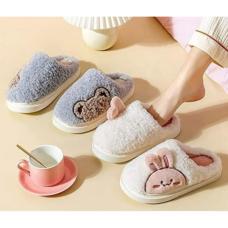 Animal fur best sale slippers