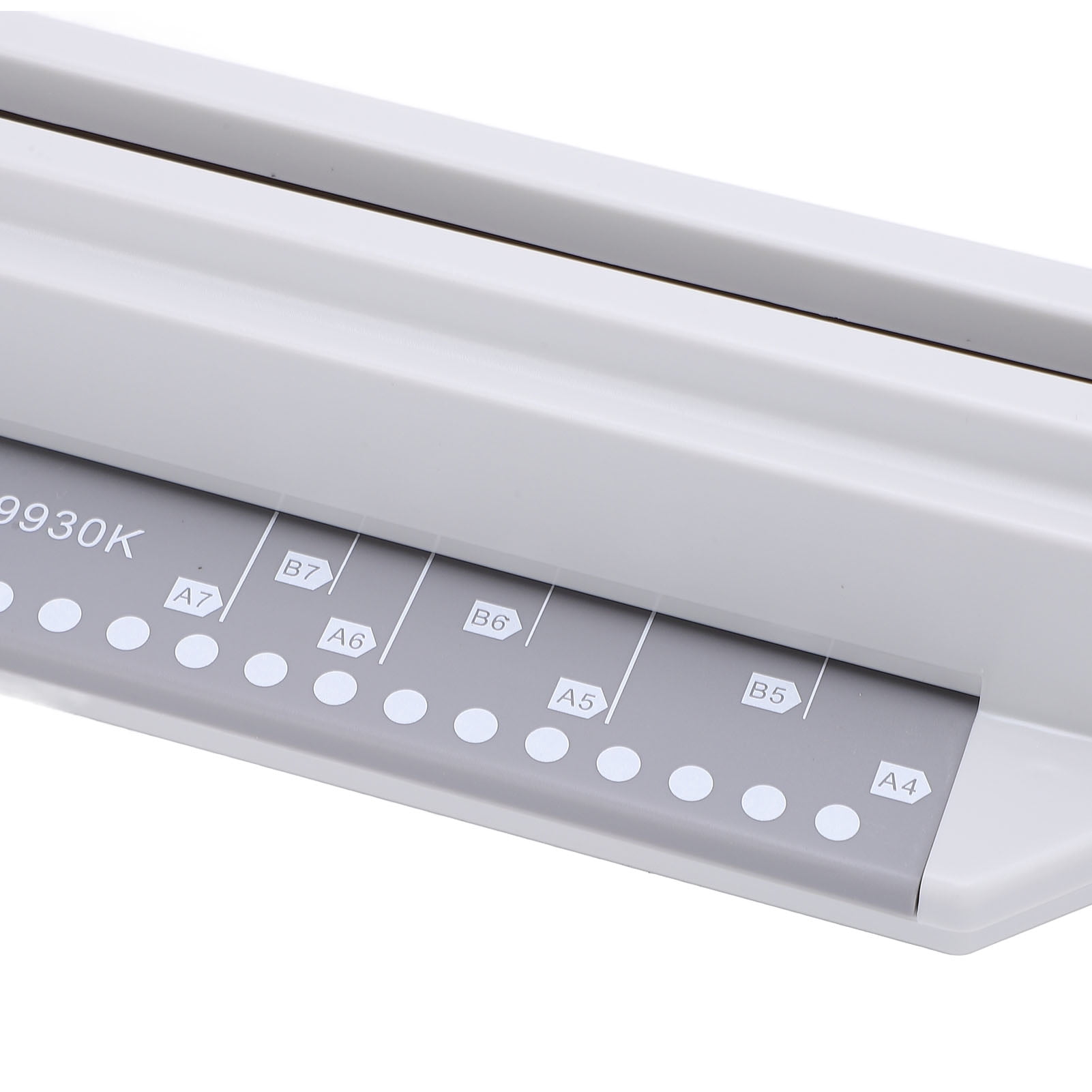 Riousery 30 Hole Punch 5 Sheet Capacity Hand Push Loose Leaf Paper Binding Punch for A4 B5 A5 B6 A6 B7 A7, Black, 18.5 inches / 47 cm