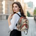 thumbnail image 6 of JIALIOU Mini Backpack Purse for Women Quilted Casual Daypack Small Travel Shoulder Bag, Snowman with Christmas Hat, 6 of 7