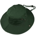 thumbnail image 7 of Wide Brim Hiking Fishing Safari Boonie Bucket Hats 100% Cotton UV Sun Protection For Men Women Outdoor Activities S/M Dark Green, 7 of 7