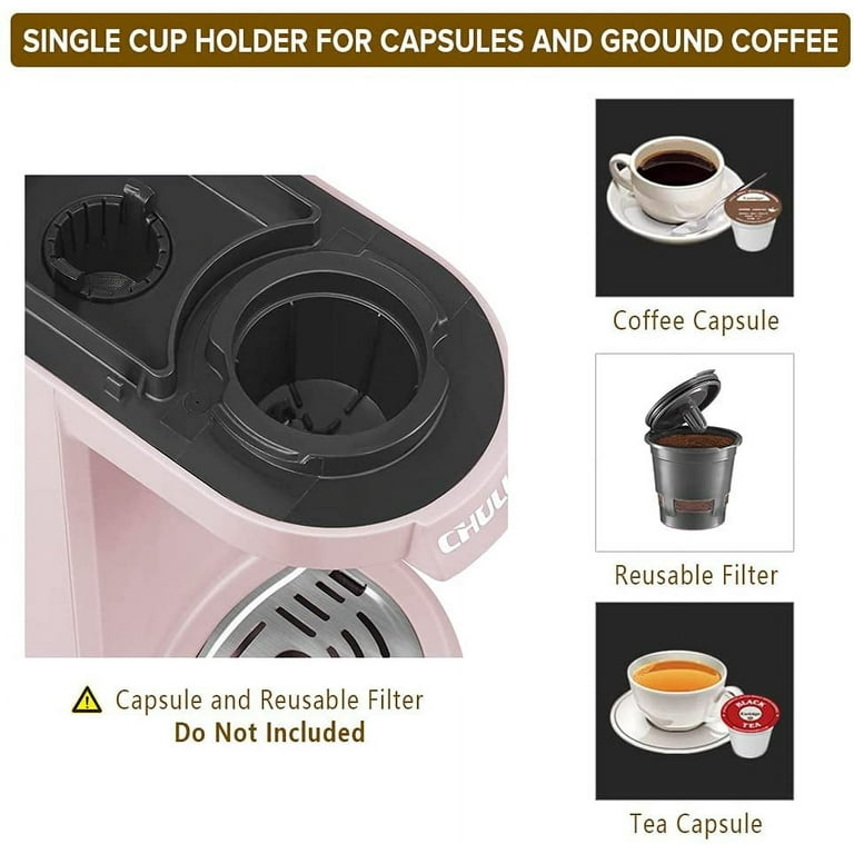 CHULUX Single Serve 12 Ounce Coffee Brewer,One Button Operation