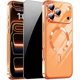 thumbnail image 1 of wonima11 Magnetic for iPhone 17 Pro Max Case with Privacy Screen Protector & Full Camera Cover [Fit for MagSafe] [Non-Yellowing] Metal Glossy Soft Shockproof Clear Case for 17 ProMax Girl Women,Orange, 1 of 1