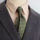 thumbnail image 4 of Traje de hombre con corbata de 8CM, estilo retro, informal, de lujo, ligero, color azul marino, verde y marrón, 4 of 5