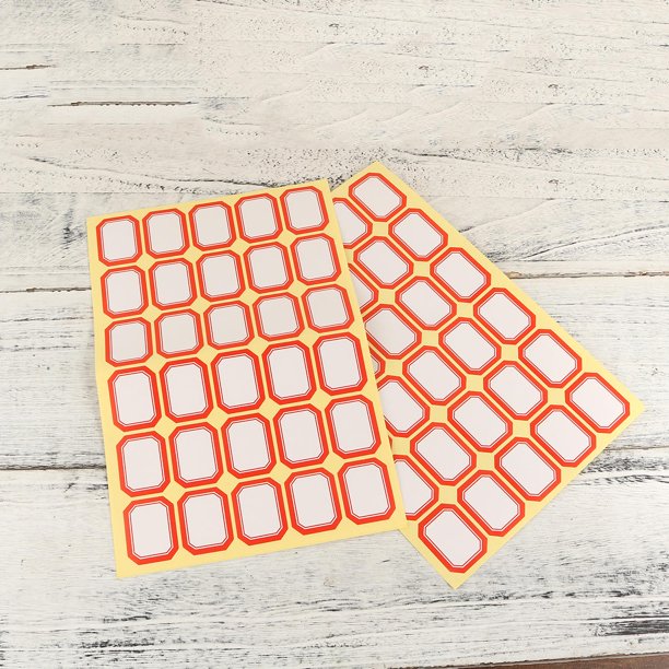 BESTYASH Stickers Adhesivos De Papel Estucado Rojo Para Organización Y Marcado Práctico Y Portátil