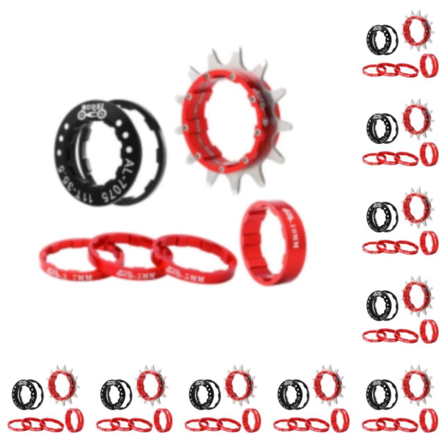 Sonducket Bike Single Speed Flywheel Aluminum Kit Alloy Conversion rojo 13T 10piezas