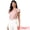 Dusty Pink, variant on DARING DIVA Women's Cap Short Sleeve V Neck Pleated Front Satin Blouse XS Dusty Pink