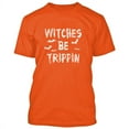 thumbnail image 2 of Bat Halloween Witches Be Trippin Man Printed T-shirt Costume Graphic T-Shirt Short Sleeve T-Shirt Soft and Comfy Shirt, Lightweight Shirt Orange Tee Large, 2 of 3