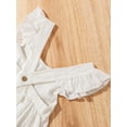 thumbnail image 6 of Franhais Girls Summer 2Pcs Outfit Sets Solid Flying Sleeve O Neck Backless Dress + Headband, 6 of 9