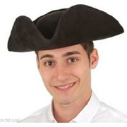 Adult Faux Suede Colonial Tri-Corner Tricorn Pirate Revolutionary Hat Costume by Jacobson Hat Company