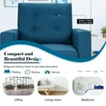 thumbnail image 4 of Costway Modern Accent Armchair Upholstered Single Sofa Chair w/ 2-Side Pockets Navy, 4 of 10