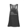 thumbnail image 1 of Okey Dokey Artichokey Women's Fashion Sleeveless Flowy Racerback Workout Yoga Tank Top Charcoal Grey Medium, 1 of 3
