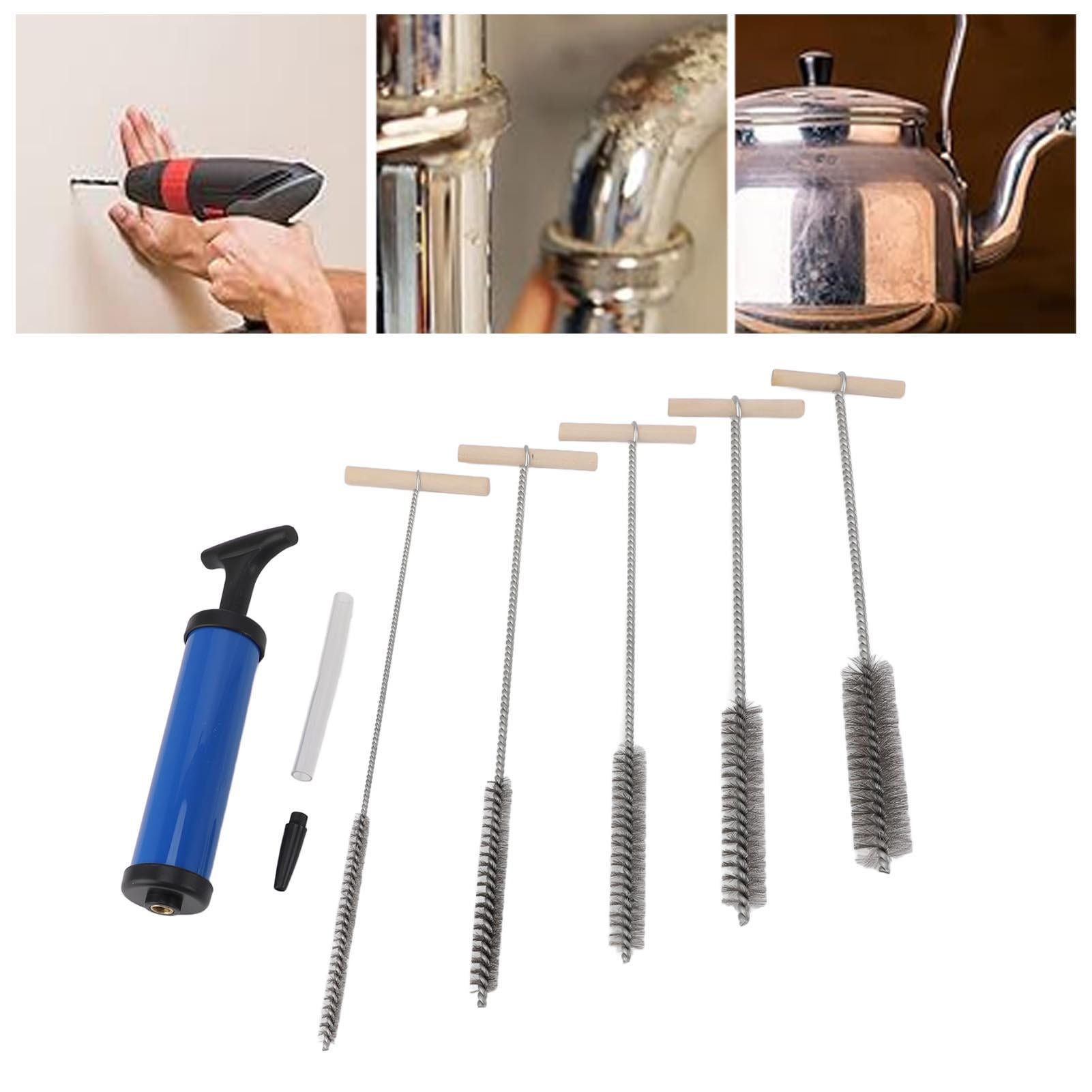 Yajisi Multi‑Size Stainless Steel Pipe Cleaning Brush Set – 8mm, 12mm, 16mm, 20mm & 25mm – Durable ABS & Steel, Ideal for Home, Office & Industrial Use