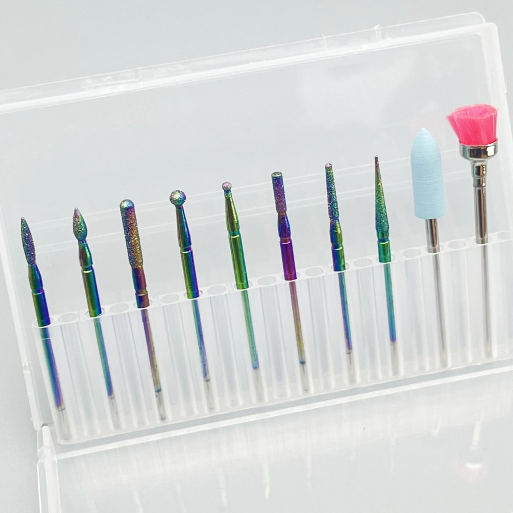 Nail Drill Bits Set Ceramic Tungsten Carbide Drill Rotary Burrs Nail File Bit