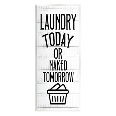 Stupell Industries Laundry Room Rustic Humor Typography Graphic Art Unframed Art Print Wall Art, Design by Kim Allen