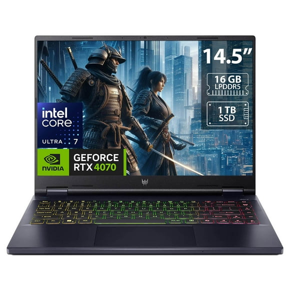 Laptop Gamer Acer Predator Helios Neo 14: Intel Core Ultra 7 155H, RAM 16GB LPDDR5, SSD 1TB, Pantalla 14.5", RTX 4070, Windows 11 Home