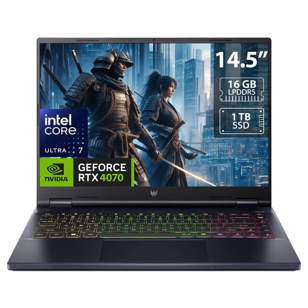 Laptop Gamer Acer Predator Helios Neo 14: Intel Core Ultra 7 155H, RAM 16GB LPDDR5, SSD 1TB, Pantalla 14.5", RTX 4070, Windows 11 Home