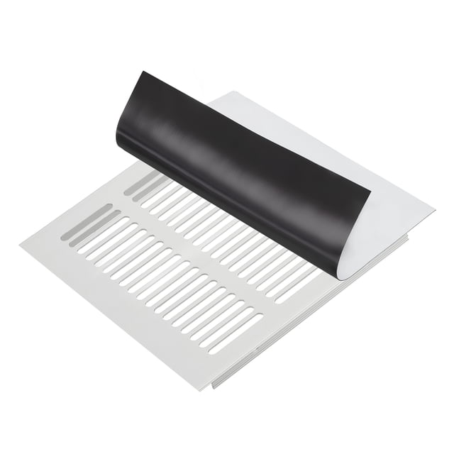 Cubierta de Ventilación Magnética Uxcell, Cubiertas de Registros de Aire de Piso y Pared, Bloqueador de Ventilación Magnético para Hogar RV HVAC Chimenea Horno Blanco 7.9 " x 7.9 "