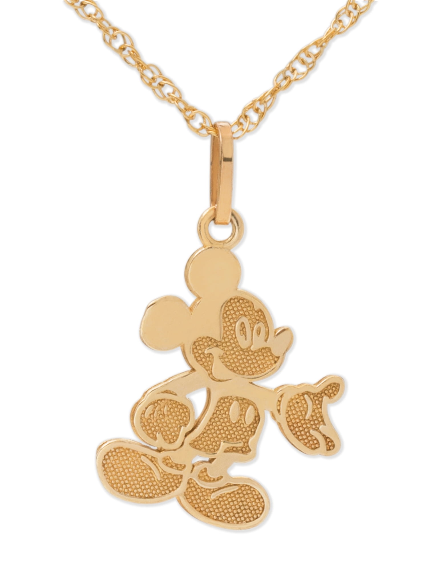 Disney 10kt Yellow Gold Full Body Mickey Mouse Pendant Necklace with  Gold-Filled Chain - Walmart.com