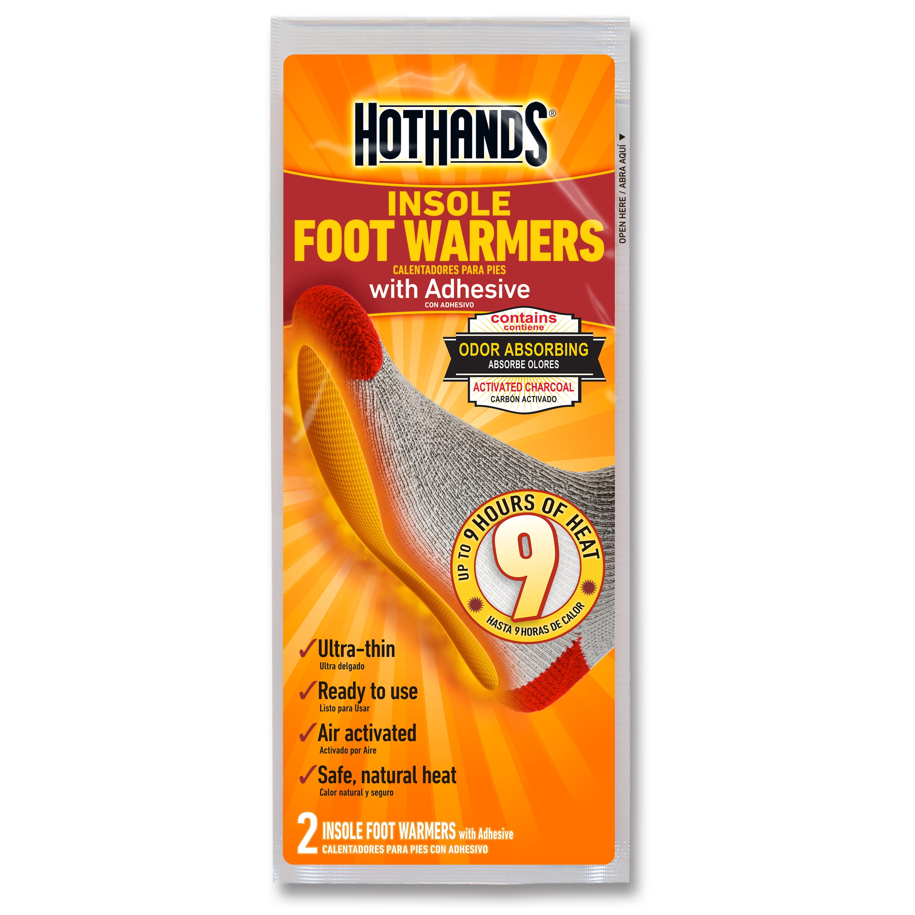 10 packs Hot Hands Toe Warmers 2 in each pack FREE SHIPPING 