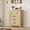 Four buckets-log color, variant on 35" Vertical 4-Drawer Dresser for Bedroom - Modern Storage Chest with Framed Drawer Fronts - Compact Wood Tallboy for Small Spaces, Hallway & Living Room - Natural / Black / Gray