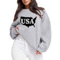 thumbnail image 2 of Vedolay Tops Hoodies for Women Casual Striped Sweatshirt Oversized Long Sleeve Pullover Tops with Pockets,Gray XL, 2 of 5