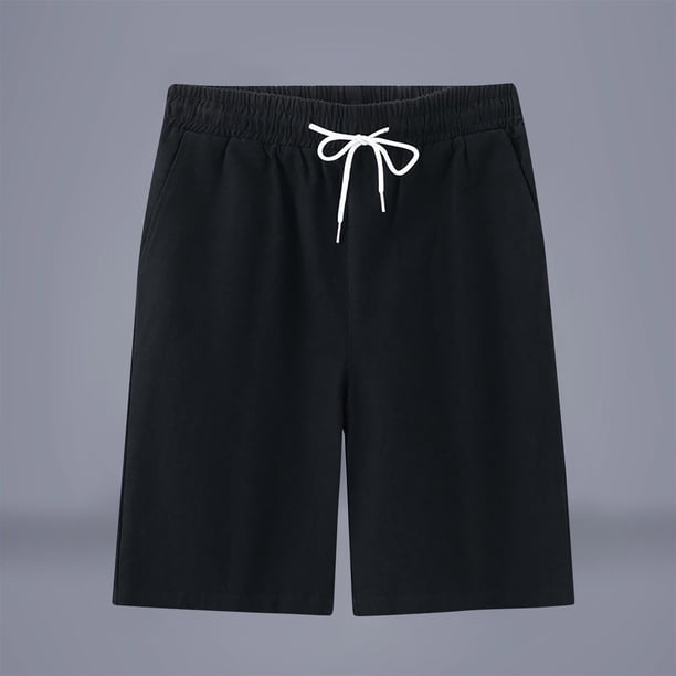 pstuiky Pantalones cortos cargo para hombre, Pantalones cortos transpirables de color liso para hombre, informales, para vacaciones, con bolsillos Pantalones cortos para correr para hombre