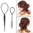 thumbnail image 4 of Ponytail Creator Plastic Loop Styling Tools Black Topsy Pony Tail Hair Braid,black,, 4 of 5