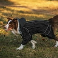 thumbnail image 5 of OneTigris Dog Raincoat with Hood for Medium Large Dogs, Waterproof & Reflective, 4 Legs Dog Rain Jacket Adjustable Puppy Poncho for The Rain and Snow (Black, Medium), 5 of 7