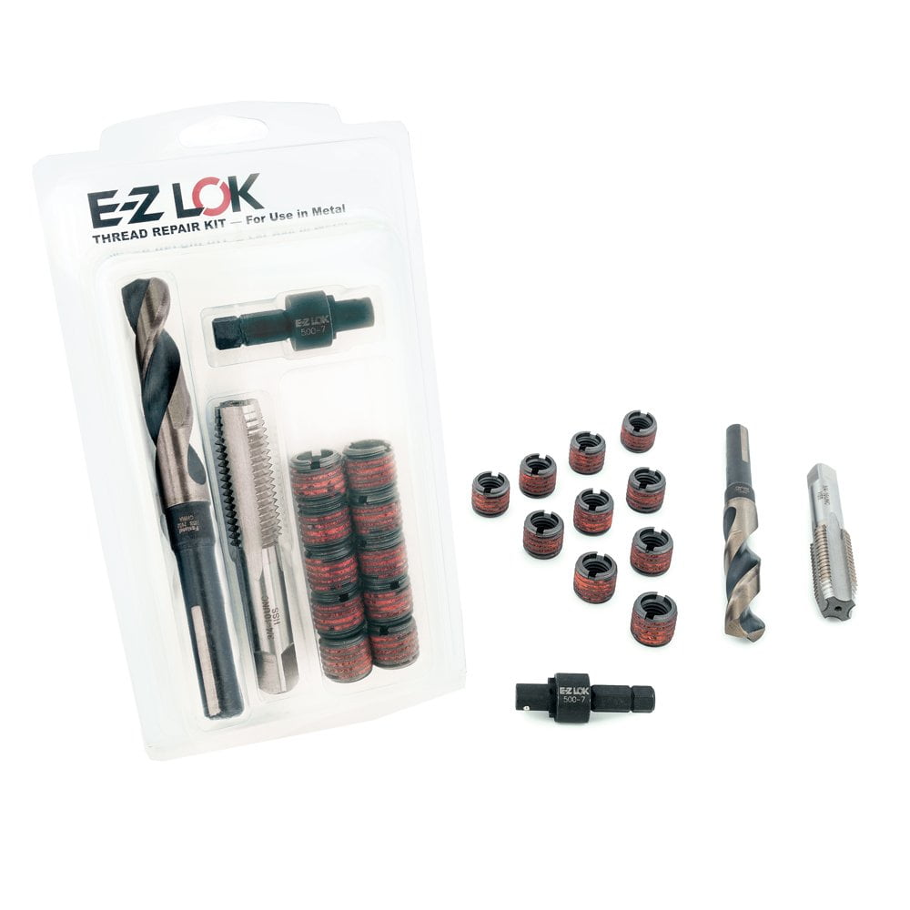 Thread Repair Kit, Self Locking Thread Inserts, Steel, 10 Inserts EZ-329-6