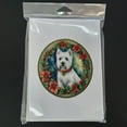 thumbnail image 3 of Westie Christmas Flowers Greeting Cards Pack of 8 7 in x 5 in, 3 of 3