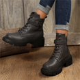 thumbnail image 5 of Paaisye Womens Boots Ankle Booties Women's Boots Chunky Heel Side Zipper Slip Resistant Cushioned Sole Comfortable Casual Work Fashion Ladies,Gray 36, 5 of 5