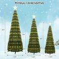 Recaceik 3 Piece PreLit Collapsible Christmas Tree, 4Ft 5Ft 6Ft Pop up
