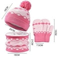 thumbnail image 3 of ShomPort Kids Winter Beanie Scarf Gloves Set Fleece Lining Hat Neck Warmer Mitten 1-6Y, 3 of 4