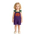 thumbnail image 4 of Shadoumai Halloween Jumpsuit Pumpkin Face Straps Romper For Kids, Comfortable Casual Jumpsuit For Girls Daily Play Outfit Jumpsuit, 4 of 8