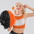 thumbnail image 5 of Minzimin 4 Pcs 10" Cheerleading Pom Poms Large Hair Bow, 5 of 6