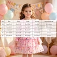 thumbnail image 3 of mgoYE Toddler Birthday Girl Print Dress Ruffle Sleeve A-Line Tulle Dresses Casual Colourful Clothes, 3 of 4