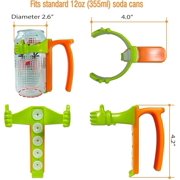 2 Pcs DIPESI Can Holder with Straw Lid, Adjustable Grip Handle for Soda Cans & Tumblers soda can lid with straw soda can saver lid