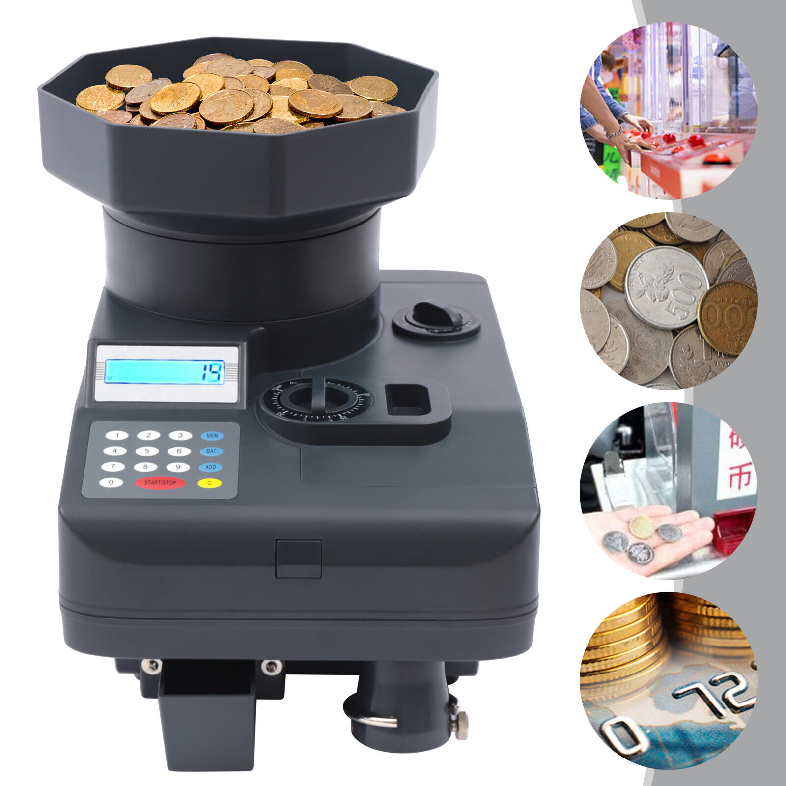 DENEST Efficient Coin Sorting Machine Durable Adjustable Coin Diameter