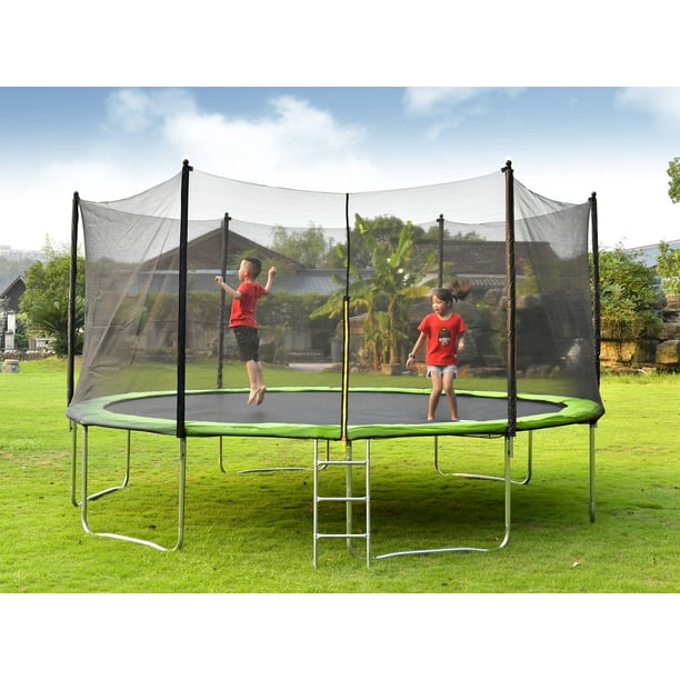 enyopro 14FT Trampoline, Round Trampoline with Safety Net Enclosure