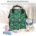 thumbnail image 5 of Daiia Monstera Leaves Large Capacity Baby Bag Waterproof Stylish Diaper Bag Mummy Backpack Adjustable Straps Diaper BagBaby Essentials Bag, 5 of 6