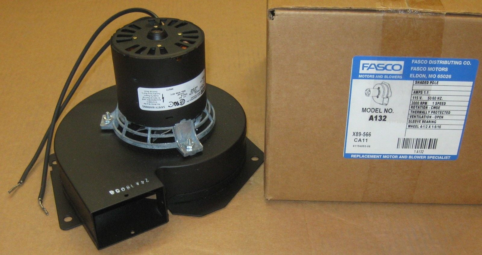 A132 Fasco Inducer Motor for 70217975 702110274 702110493 6212850