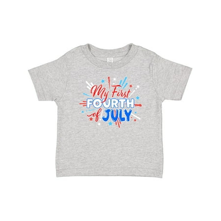 

Inktastic My First Fourth of July- Red White and Blue Fireworks Gift Baby Boy or Baby Girl T-Shirt