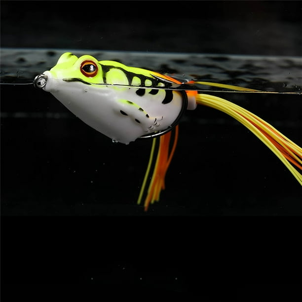 1Pc 55mm 12g Top Water Ray Frog Shape Crank Wobblers For Fly Fishing Soft Tube  Bait Japan Plastic 