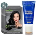 thumbnail image 2 of (3 pack) Herbishh Hair Dye Shampoo Black Color 3-in-1 Travel Pack (30ml x5) + Hair Color Skin Protector Barrier Cream, 1pc – Shampoo Hair Color with 100% Gray Coverage & Long Lasting Color, for Women & Men, 2 of 8