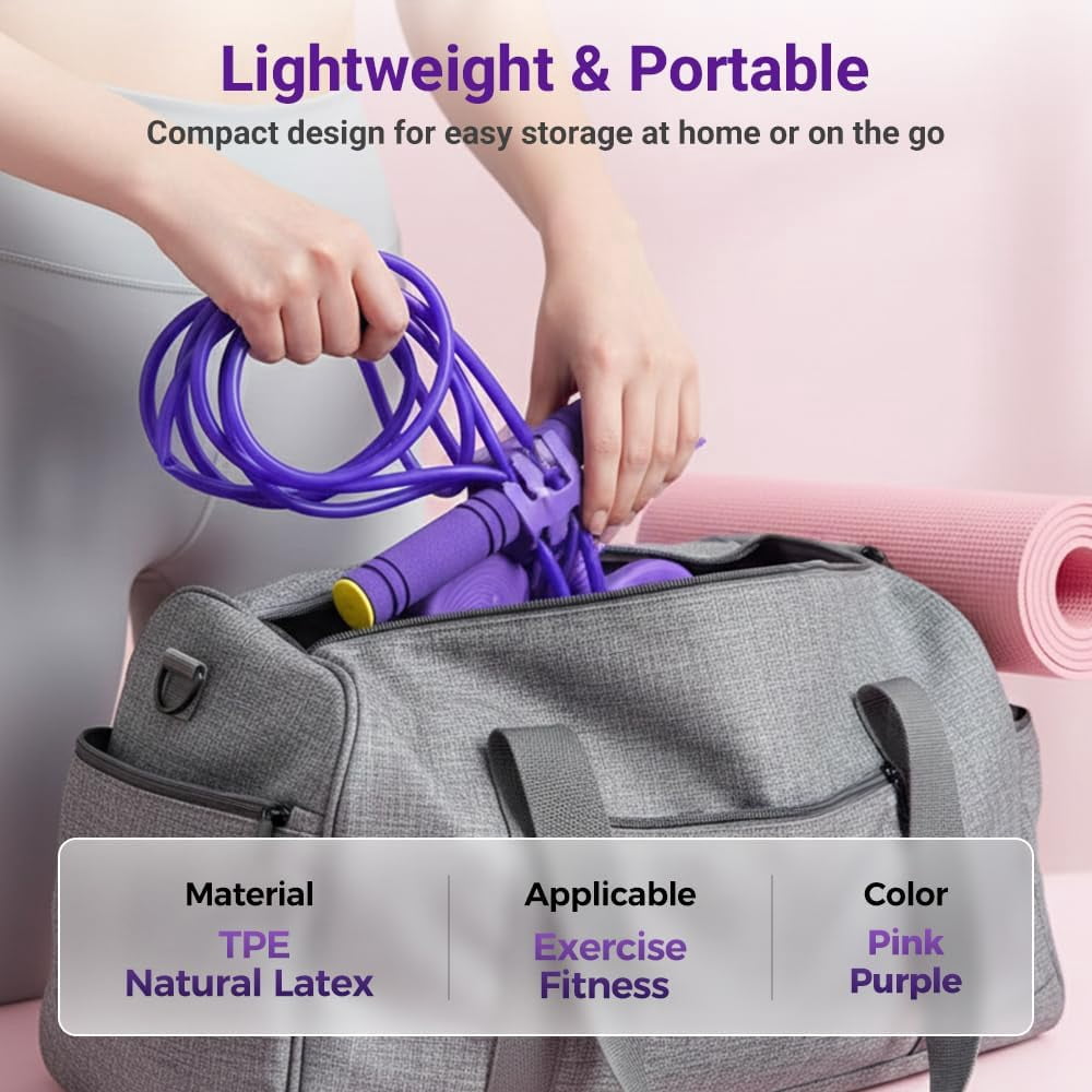 Pedal Resistance Bands with Handles, Upgrade 6-Tube Natural Rubber Foot Pedal Resistance Band, Multifunction Home Gym Equipment for Arms, Legs, Abdomen, Waist Training
